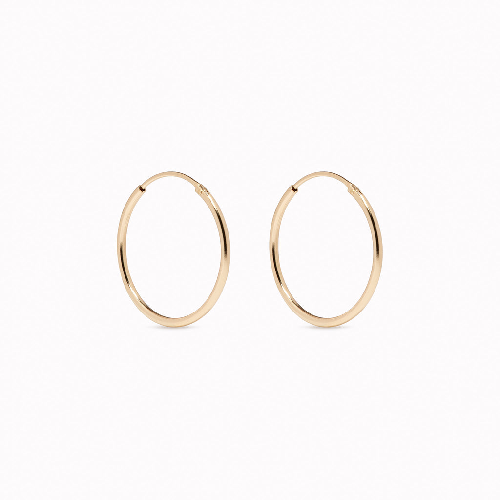 14k Gold Hoops 18mm - Sonia | Linjer Jewelry