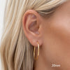 Linjer Gold Hoop Earrings 30mm - Rebecca